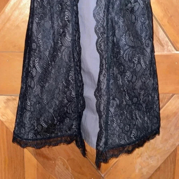Anthropology Black/Gray Lace Dress- 2 - Picture 4 of 10